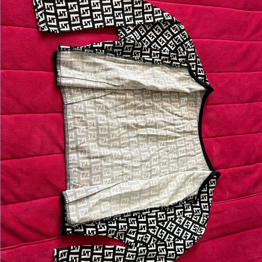 Black and White Patterned vest - image 2